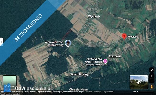 Sprzedam udziały leśne, 1,34 ha, Wieprzec Wychody, Zamość, lubelskie. Cena 2299 zł za wszystko.