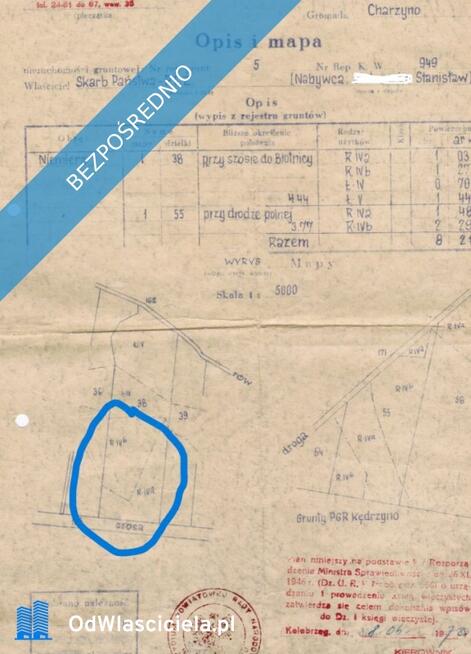 Działki budowlane od 1070m² do 1750m2 w pobliżu kurortu m.Kołobrzeg!