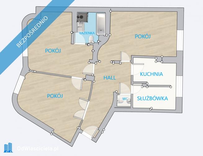 Mieszkanie, Biuro lub Kancelaria w kamienicy ul. Tamka 5