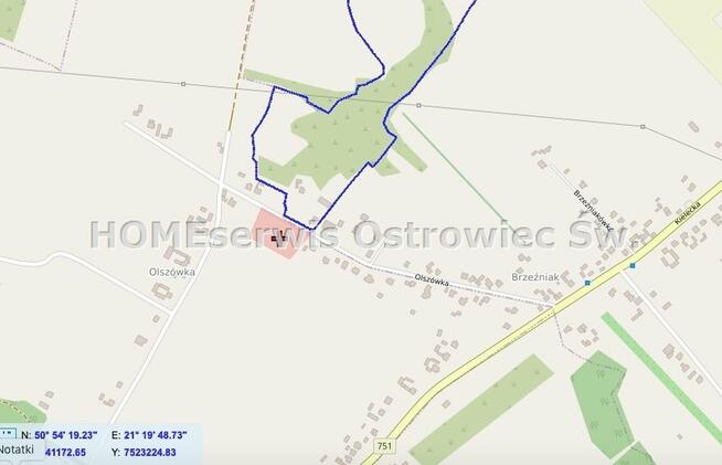 Działka Podszkodzie gm. Bodzechów