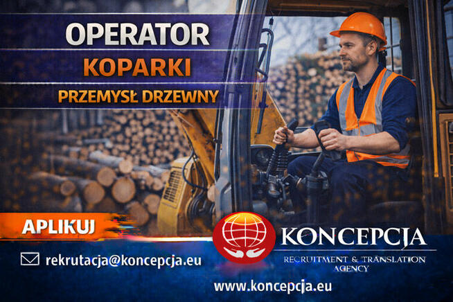 OPERATOR/KA KOPARKI PRZEMYSŁ DRZEWNY (Wenzenbach-HHM-CM-DE)