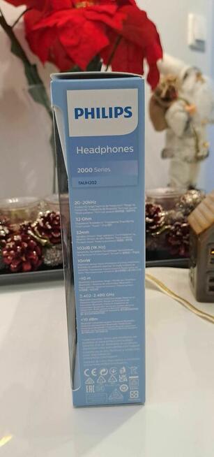 Bezprzewodowe czarne słuchawki Philips NOWE