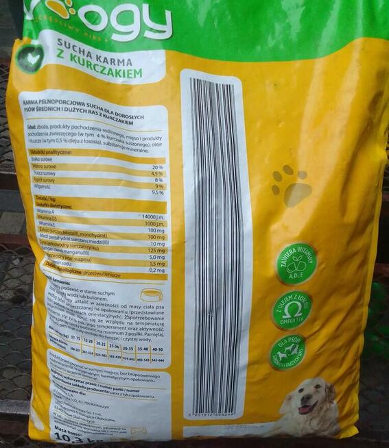 Sucha karma z kurczakiem dla psa psów DOOGY 10,3 kg