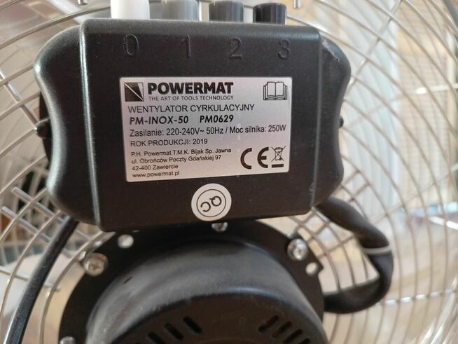 Powermat Cyrkulator wentylator podłogowy PM-INOX-50 50cm 250