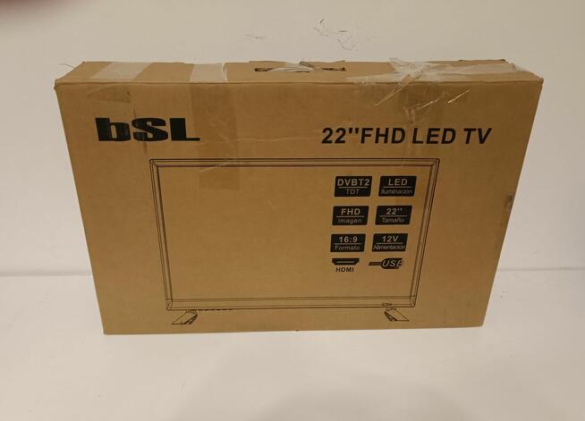 22 Cali Telewizor LED Full HD DVB-T2 HEVC + Hdmi + Upominek