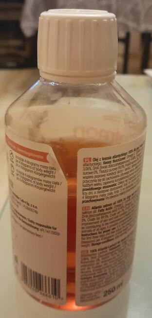Sprzedam Olej z łososia dla psa.