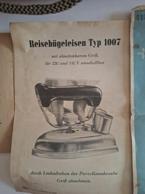 Żelazko turystyczne -sprawne kolekcjonerskie