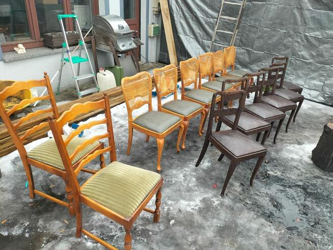 Komplet stół dębowy i 6 krzeseł