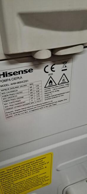 Sprzedam Pompe Ciepła Hisense AHW-060HCDS1