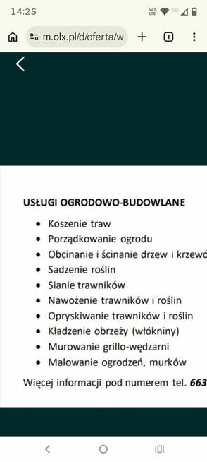 Usługi ogrodowe