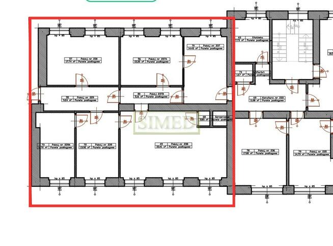 Biuro ,6 pokoi ,ochrona ,recepcja dostęp24h,winda