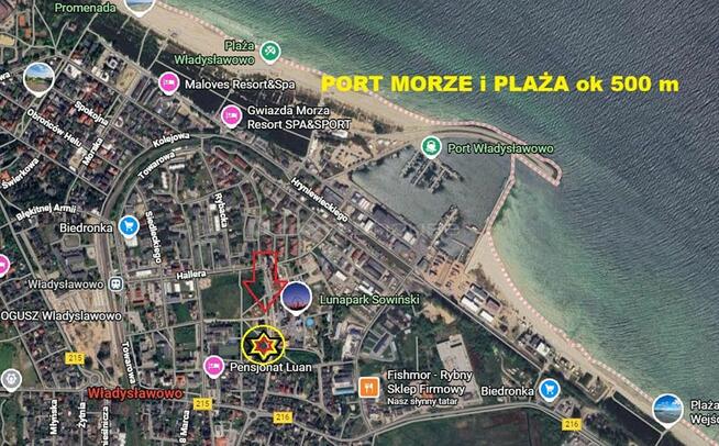 DZIAŁKA NAD MORZEM W CENTRUM WŁADYSŁAWOWA