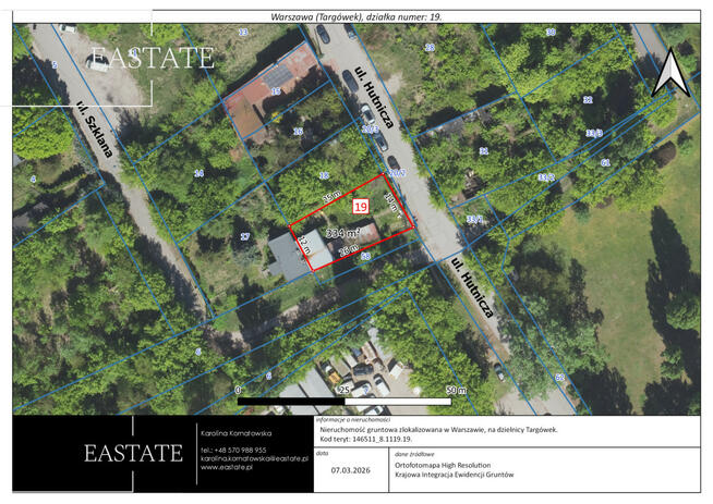 Działka usługowa Warszawa gm. Targówek Targówek, Fabryczny, Hutnicza