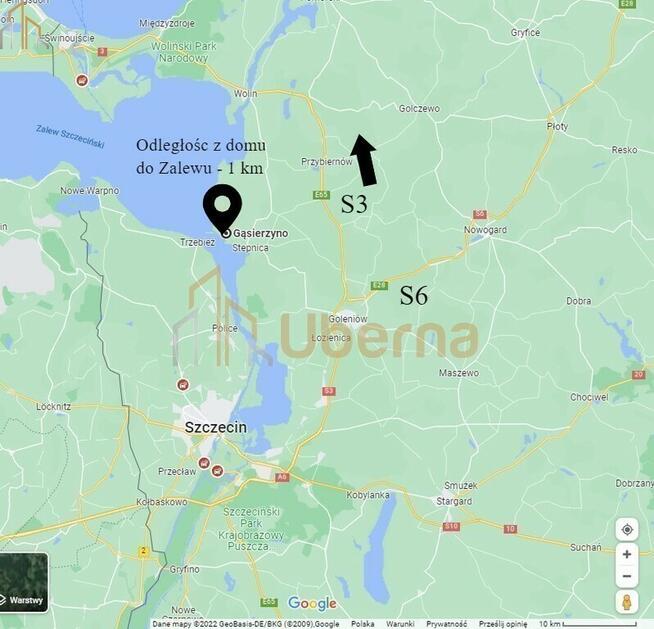 Dom i garaż nad wodą - światłowód