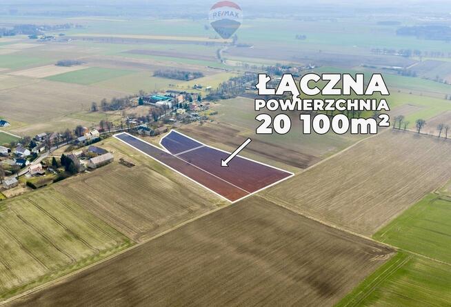 Trzy działki rolne (20.100 m²) + opcjonalnie dom