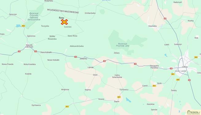 Działka rolno-budowlana Rosy gm. Stoczek Łukowski