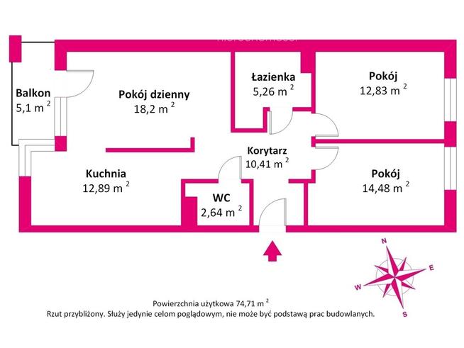 Nowoczesne 3 pokoje (75 m²) z balkonem I BEMOWO