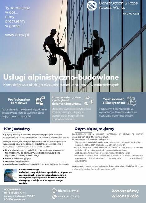 mycie okien na wysokości