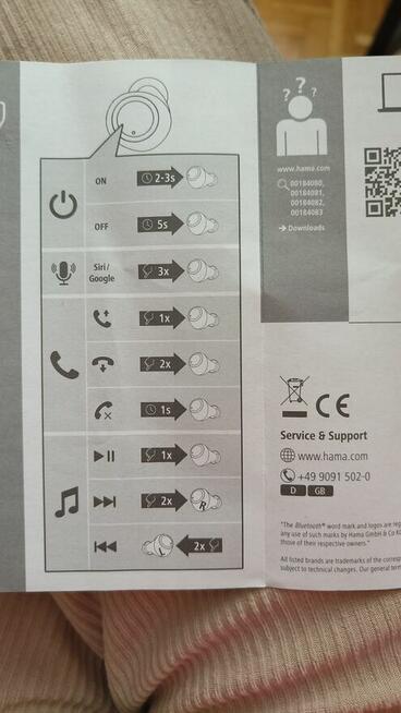 Słuchawki HAMA dokanałowe