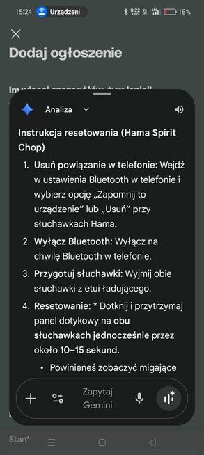 Słuchawki HAMA dokanałowe