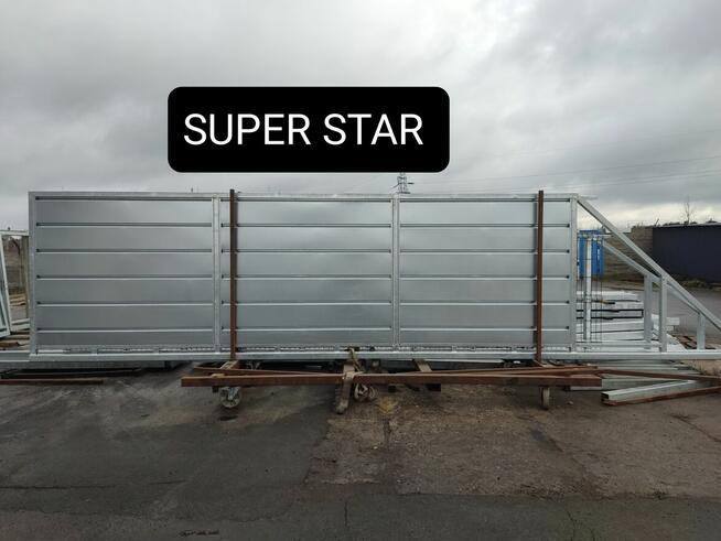 Brama przesuwna pełna/bez prześwitu 4m SUPER STAR, ocynk ogn