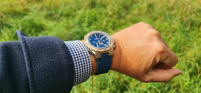 Przecena NOWY 450 PLN-125 PLN Invicta Aviator Granatowy/Zł