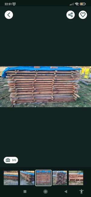 Drewno konstrukcyjne lite deski na dach strop krokwie impreg