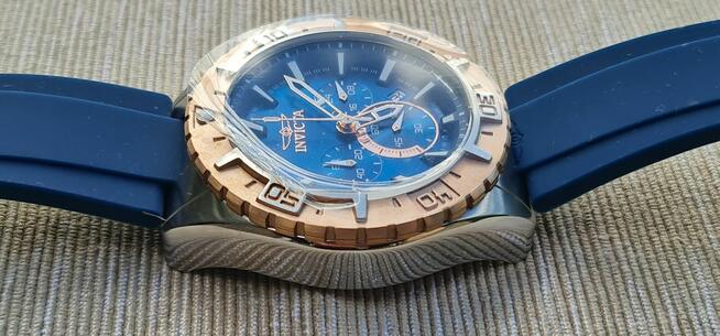 Przecena NOWY 450 PLN-125 PLN Invicta Aviator Granatowy/Zł