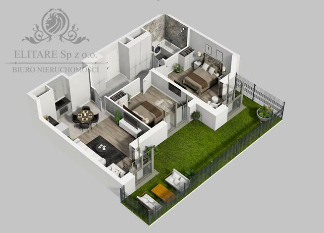 Mieszkanie 3pok. 62,44m2, ogród, ogrzewanie miejskie/ Kleczków