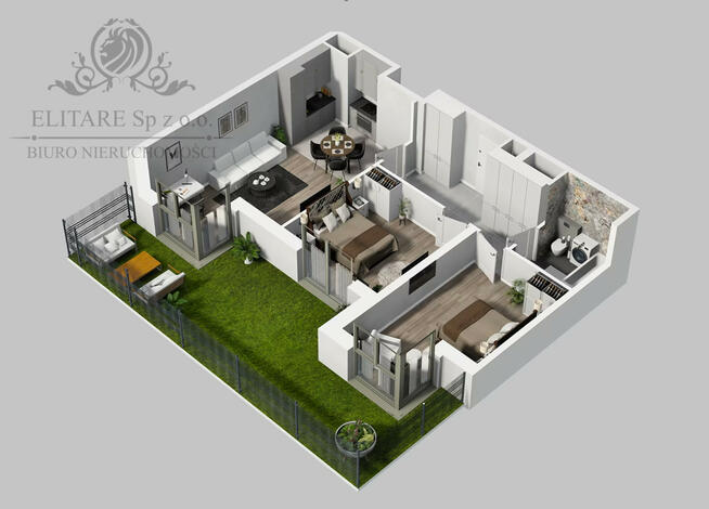 Mieszkanie 3pok. 62,44m2, ogród, ogrzewanie miejskie/ Kleczków