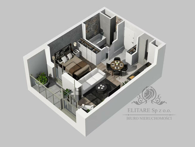 Mieszkanie 33,35m2, loggia, ogrzewanie miejskie/ Kleczków