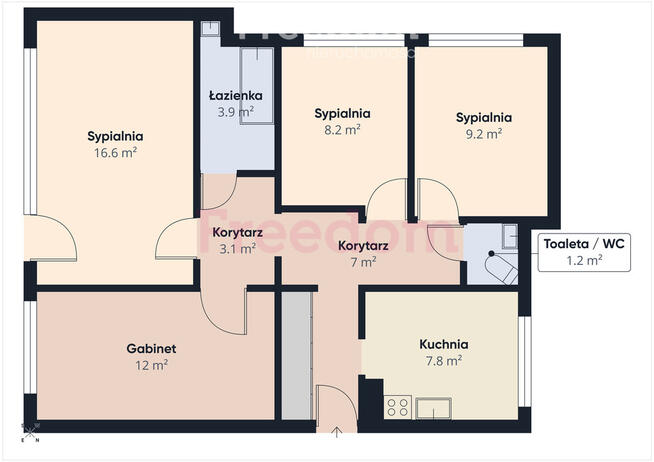 4 pokoje blisko uczelni – idealne pod inwestycję