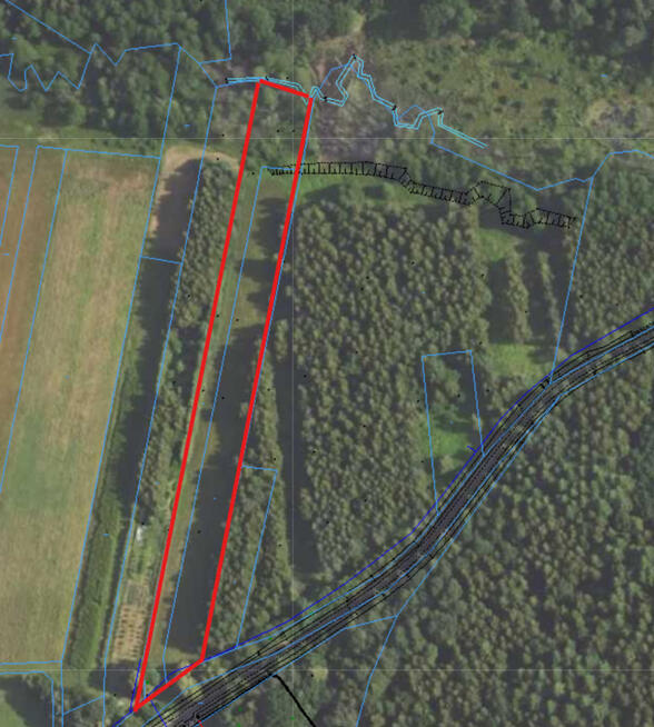 Działka budowlano-rolna 90 ar, Krzywe.