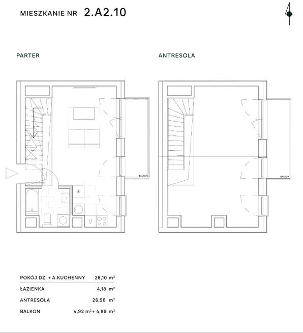 Piękne mieszkanie z antresolą "Open space", w cichej i zielonej okolicy