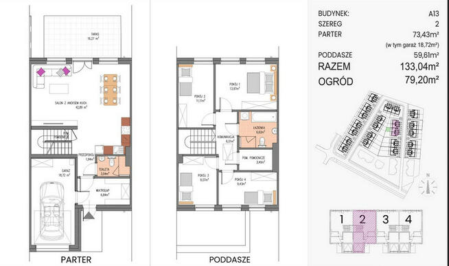 Piękny dom w zabudowie bliźniaczej z ogrzewaniem miejskim! Siechnice