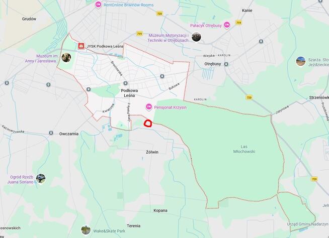 Blisko lasu, Podkowa Leśna, 30% pow zabudowy