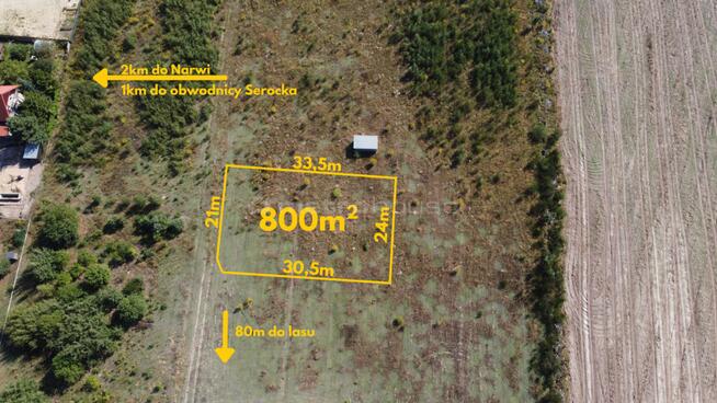 Działka budowlana 800m² w Serocku