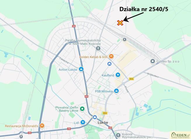 Działka budowlana Łuków