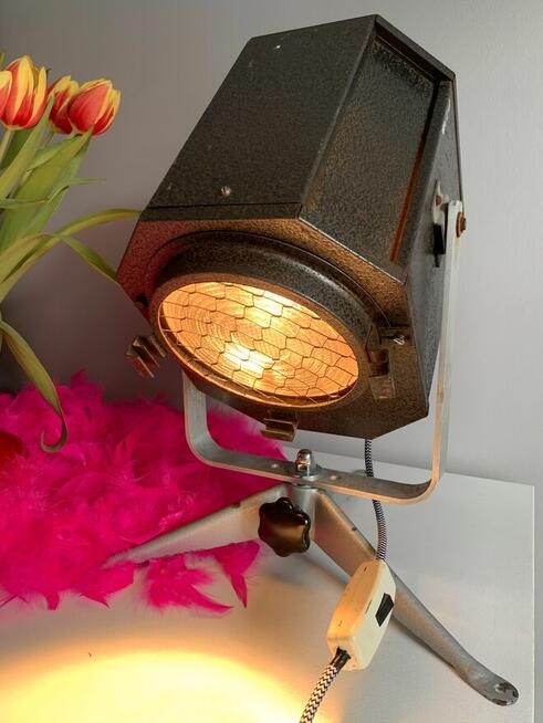 Lampa teatralna PRL loft Vintage industrial