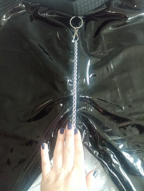 Legginsy Latex z łańcuchem, XL