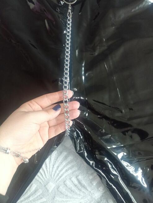 Legginsy Latex z łańcuchem, XL