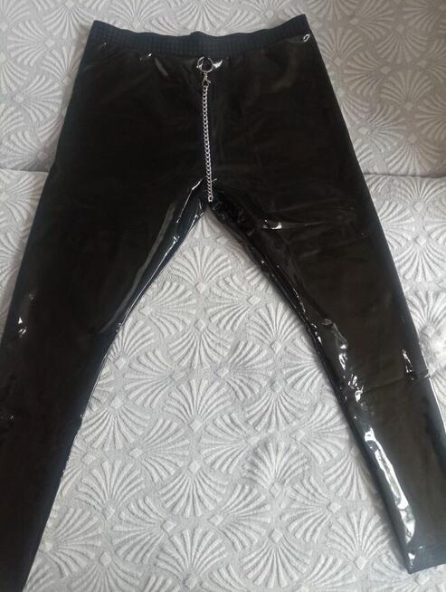 Legginsy Latex z łańcuchem, XL