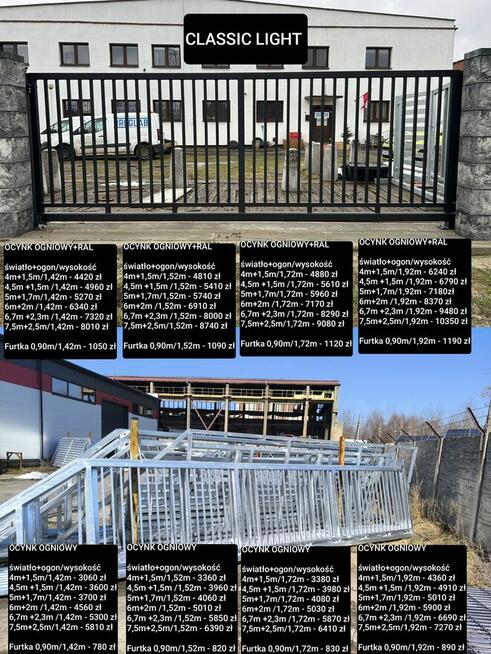 Brama przesuwna pełna/bez prześwitu 4m SUPER STAR, ocynk ogn