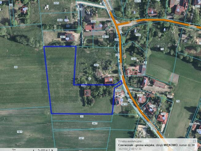 Działka 10037 m2 Miękowo gm. Czerwonak k.Poznania