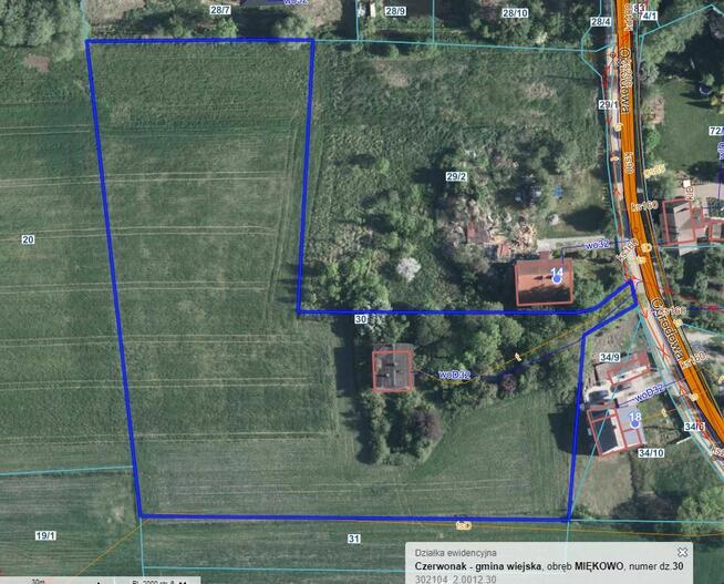 Działka 10037 m2 Miękowo gm. Czerwonak k.Poznania