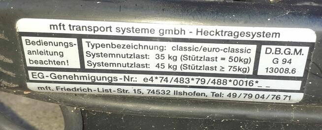 Bagażnik na 2 rowery montowany na hak holowniczy