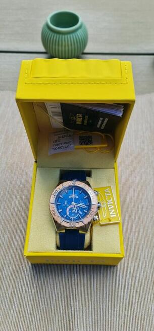 Przecena NOWY 450 PLN-125 PLN Invicta Aviator Granatowy/Zł