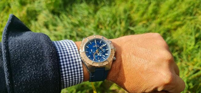 Przecena NOWY 450 PLN-125 PLN Invicta Aviator Granatowy/Zł