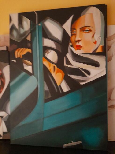 Kobieta w zielonym Bugatti - Tamara Łempicka