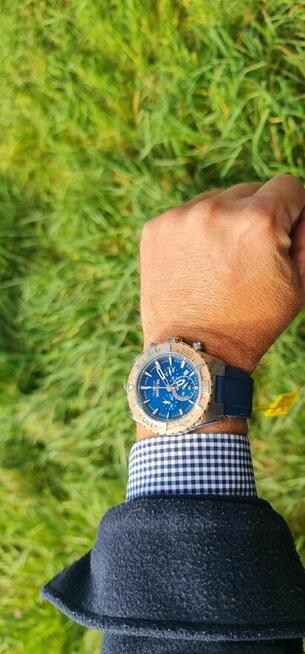 Przecena NOWY 450 PLN-125 PLN Invicta Aviator Granatowy/Zł